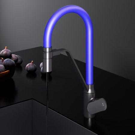 Смеситель для кухни Am.Pm Like F8007827 на мойку черный/синий