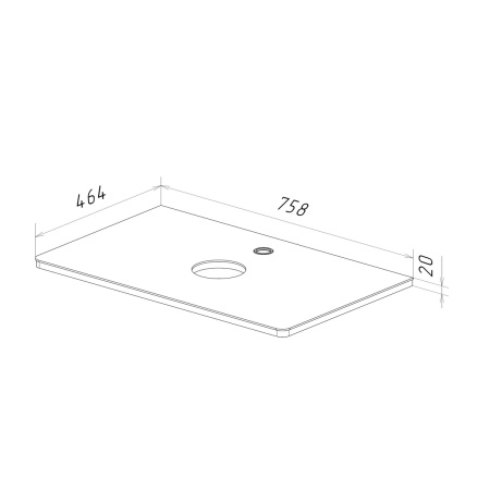 Столешница LeMark Olivia LM08OL80S 76х46 накладная