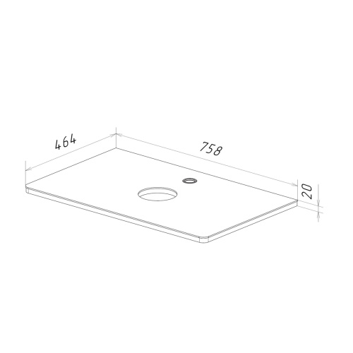 Столешница LeMark Olivia LM08OL80S 75,8х46,4 - фото 3