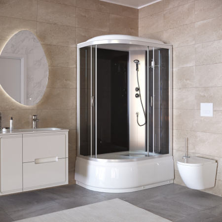 Душевая кабина Taliente TA-12080G(R) 120х80 асимметричная с крышей ориентация правая