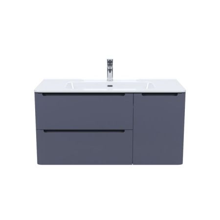 Тумба с раковиной Iddis Edifice EDI10D0i95K 100х50 подвесная цвет серый