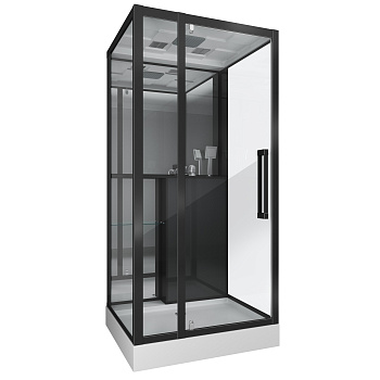 Душевая кабина Grossman GR266 100х90 прямоугольная с крышей ориентация универсальная