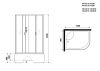 Душевая кабина Niagara Classic 23101424LBK 120х80 асимметричная без крыши ориентация левая