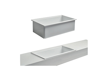 Раковина из санфаянса Simas Q600 bia 84х50 встраиваемая цвет белый глянцевый