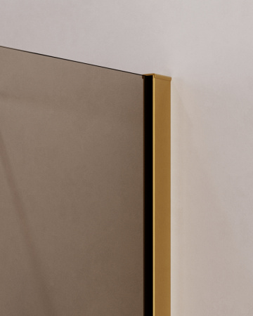 Душевой уголок Cezares SLIDER SLIDER-AH-1-80-90/100-BR-BORO 90х80 стекло тонированное профиль золото брашированное без поддона