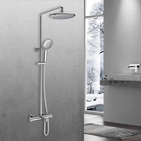 Душевая стойка Vincea Desire VSFS-1D1TCH настенная цвет хром с термостатом