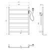 Полотенцесушитель электрический Wonzon & Woghand Essen WW-A405-BR 50х75 никель