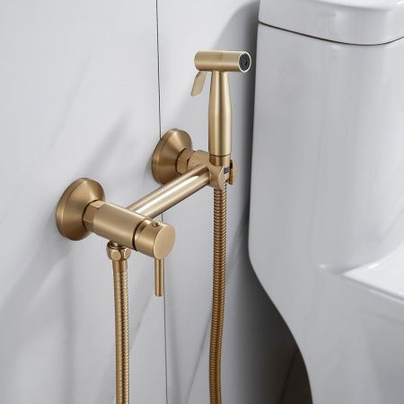 Гигиенический душ со смесителем Shevanik S107G золото