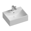 Раковина из сантехнического фарфора Ceramica Nova ELEMENT CN6040 50х40 накладная цвет белый 1 отверстие под смеситель