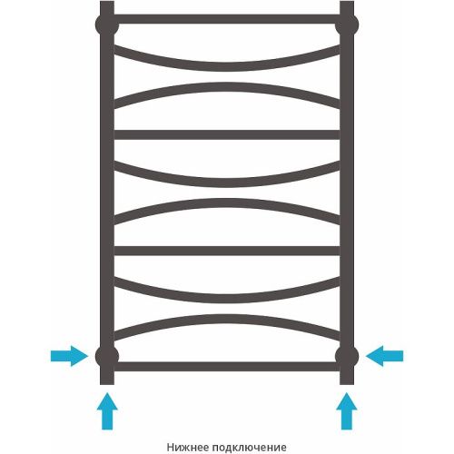Полотенцесушитель Сунержа Ажур 00-0255-8050 57х102 водяной сталь - фото 4
