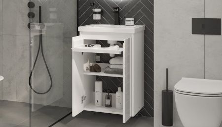 Тумба под раковину Velvex KLAUFS tpKLA.50.2D-616.216 50х40 подвесная цвет белый