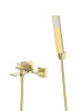 Смеситель для ванны и душа BelBagno LUCE LUC-VASM-ORO настенный золото