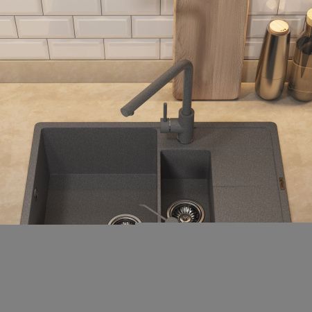 Кухонная мойка Uperwood Quartz Premium UPD-05 3910202118 80х50 цвет серый поверхность матовая