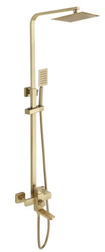 Душевая стойка Fmark FS8145C настенная цвет золото матовое - фото 2