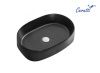 Раковина из сантехнического фарфора Cerutti SPA CR2691 60х40 накладная цвет черный без отверстий под смеситель