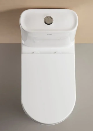 Унитаз напольный с бачком Arrow AB1802H белый без сиденья безободковый каскадный смыв