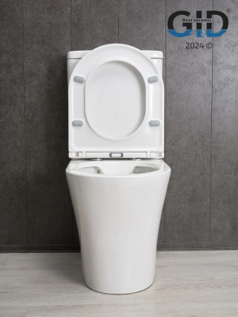Унитаз напольный с бачком Gid Concavo Tn2124 (62244Y) белый с сиденьем микролифт безободковый