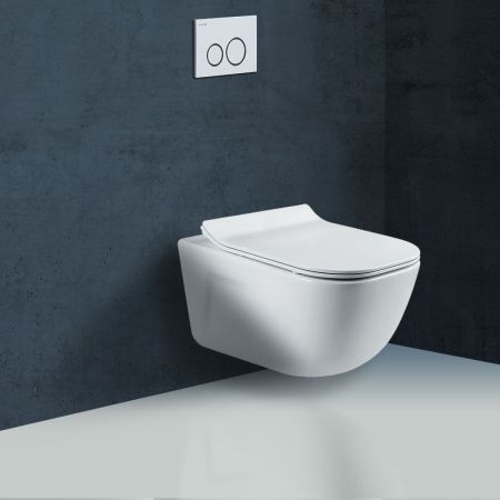 Унитаз подвесной Vincea Idea VT1-33 белый с сиденьем микролифт безободковый душевой смыв