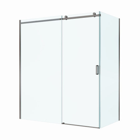 Душевой уголок BelBagno SOFT CLOSE-2 SOFT_CLOSE-2-AH-1-180/100-C-GM 180х100 стекло прозрачное профиль оружейная сталь без поддона