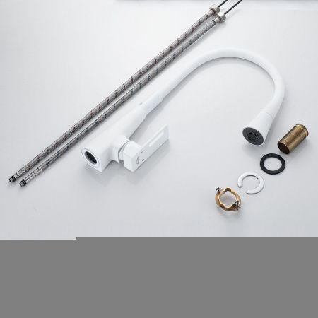 Смеситель для кухни Raffine F313C-1 на мойку белый