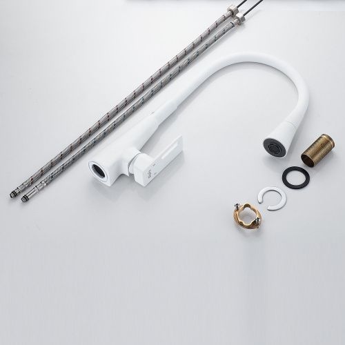 Смеситель для кухни Raffine F313C-1 на мойку белый - фото 4