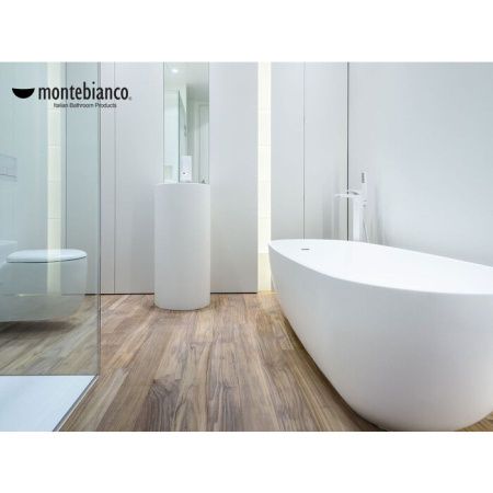 Раковина из искусственного камня MonteBianco Pisa 11235 40х40 напольная цвет белый без отверстий под смеситель