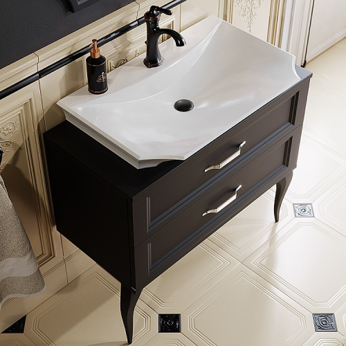 Тумба под раковину Aqwella LaDonna LAD0108BLK 85x40,5x77 напольная - фото 3