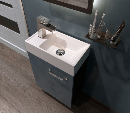 Раковина из искусственного мрамора Stella Polar Бриз SP-00001650 41х23 встраиваемая цвет белый - фото 2