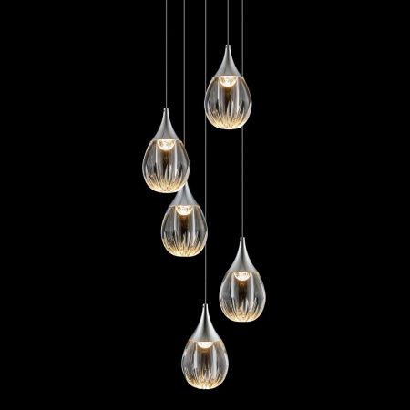 Светильник потолочный Delight Collection Stilla (Стилла) MD24001004-5A chrome/clear