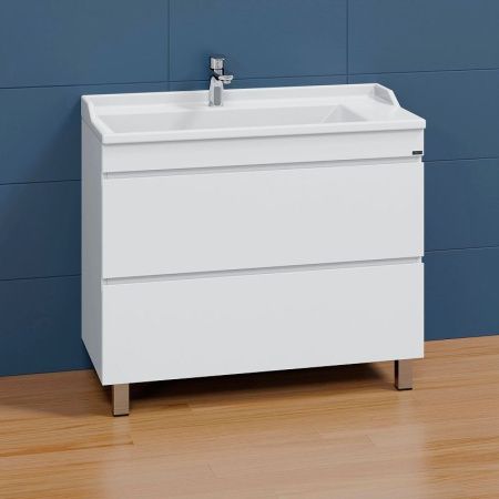 Тумба под раковину СанТа Марс 700298 100х50 напольная цвет белый