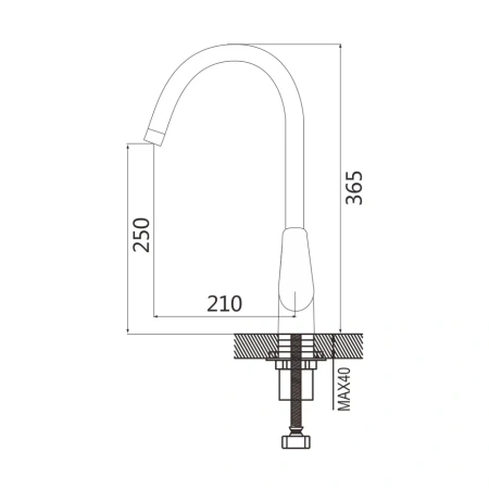 Смеситель для кухни Shevanik S443-3 на мойку черный