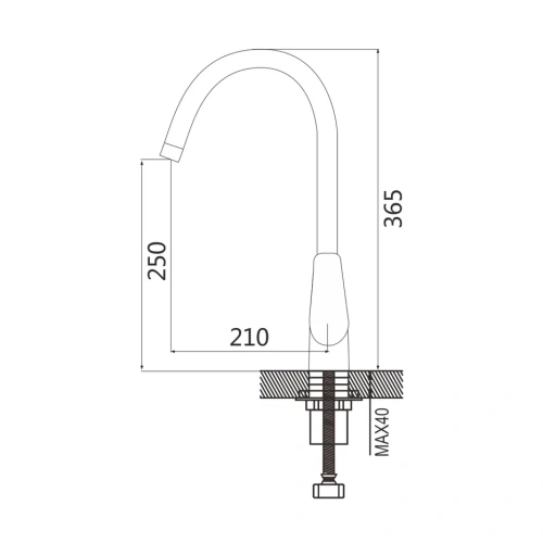 Смеситель для кухни Shevanik S443-3 на мойку черный - фото 3