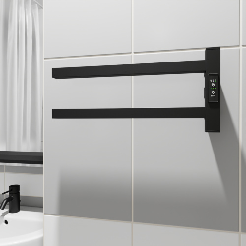 Полотенцесушитель Маргроид Cook профильный Cook-1840-1081-9005R 41х20 электрический черный матовый - фото 3