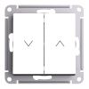 Выключатель 2-клавишный для жалюзи 10А Systeme Electric AtlasDesign (АтласДесигн) ATN001319