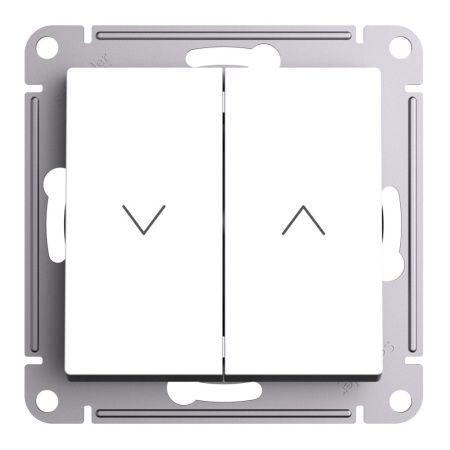Выключатель 2-клавишный для жалюзи 10А Systeme Electric AtlasDesign (АтласДесигн) ATN001319