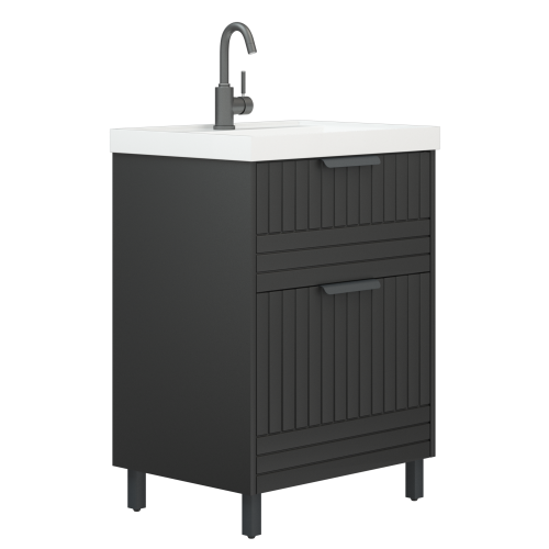 Тумба под раковину Corozo Терра SD-00001324 59х44х85 цвет серый - фото 5