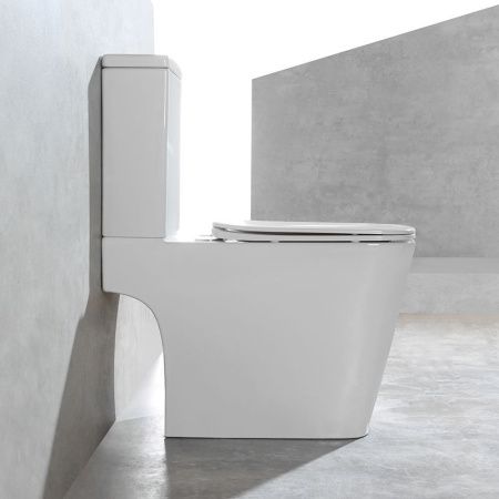 Унитаз напольный с бачком Vincea Hope VT2-201 белый с сиденьем микролифт безободковый душевой смыв