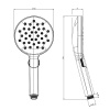Душевая лейка Gessi Origini 47350#707 цвет черный