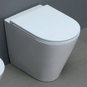 Чаша унитаза приставная Azzurra Forma FMVCTPE00000BI/(FOR100E/P bi) цвет белый без сиденья безободковая душевой смыв