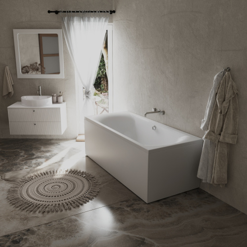 Ванна акриловая 1MarKa ESMA 01эсм1880 180х80 пристенная прямоугольная без каркаса - фото 4 Ванна акриловая 1MarKa ESMA 01эсм1880 180х80 пристенная прямоугольная без каркаса - фото 4