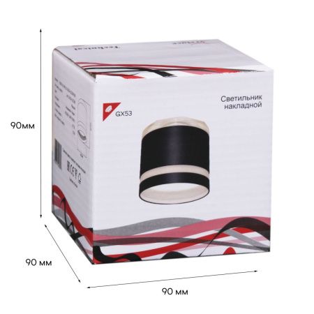 Светильник накладной Reluce 53001-9.5-001LD GX53+LED3W BK