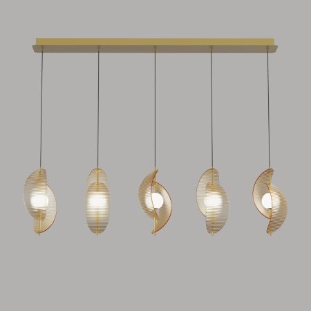 Светильник подвесной Delight Collection MD24030035-5B brass/amber