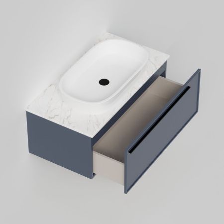 Тумба со столешницей La Fenice ELBA NFNC-01-ELB-BG-90-3-GG 90х50 подвесная цвет синий