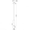 Светильник подвесной iLamp Lofty (Лофты) 10706-1 WH-BR