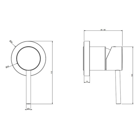 Смеситель Gessi Emporio Via tortona 19712#031 встраиваемый в стену хром