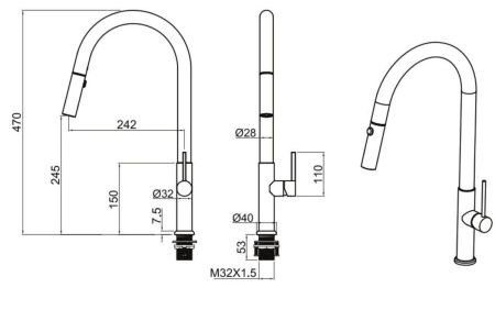 Смеситель для кухни Allen Brau 5.60002-SS на мойку нержавеющая сталь