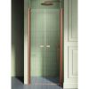 Душевая дверь New Trendy NEW SOLEO Copper brushed D-0498A 120х195 стекло прозрачное профиль медь
