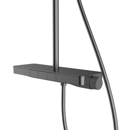 Душевая стойка Vincea Inspire VSFS-3I12TGM настенная цвет вороненая сталь с термостатом