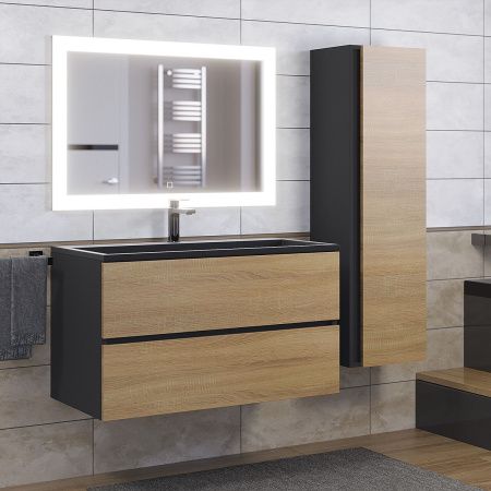 Тумба под раковину Uperwood Barsa 2937205253 90х50 подвесная цвет коричневый