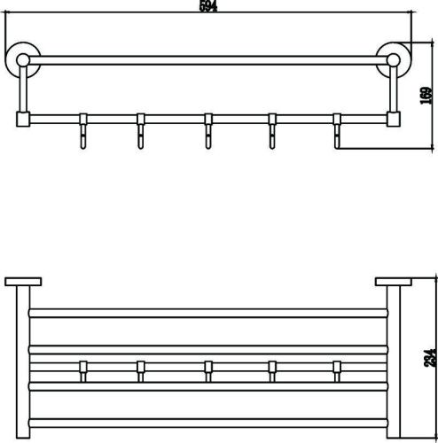 Полка в ванную комнату Savol S-608745 - фото 2